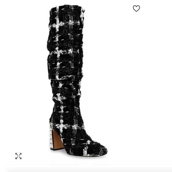 Betsey Johnson Shoes - Betsey Johnson Declaan Tweed Slouchy Tall Regular Calf Boots NWT